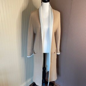 Allure fashion long cardigan size m/l cream/tan